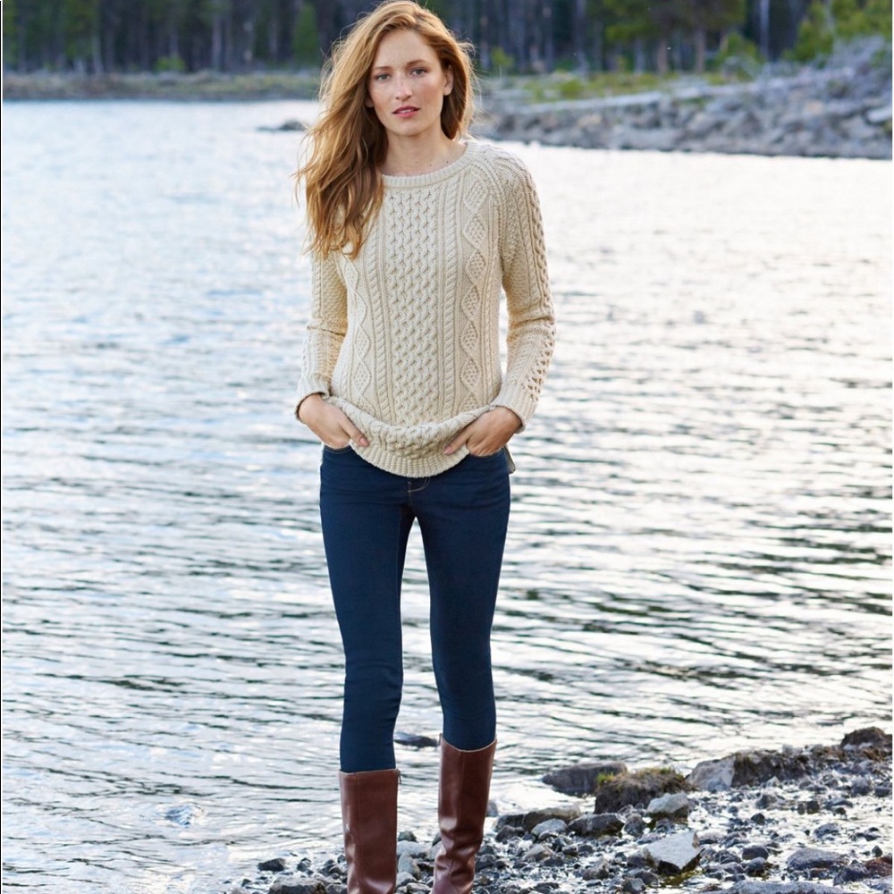 Llbean fisherman tunic sweater, never worn!